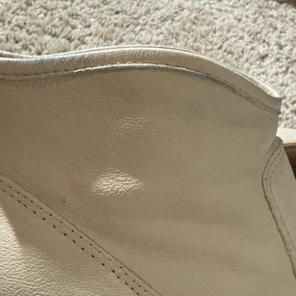 Sofft Aisley Beige Leather Ankle Boots Leather Zip Booties Size 6.5 - Picture 12 of 13